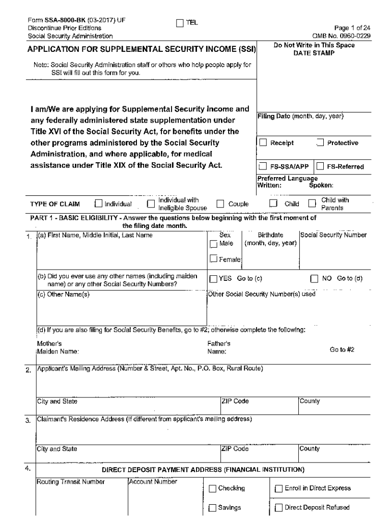 Print Out Ssi Disability Application Fill Out Sign Online DocHub