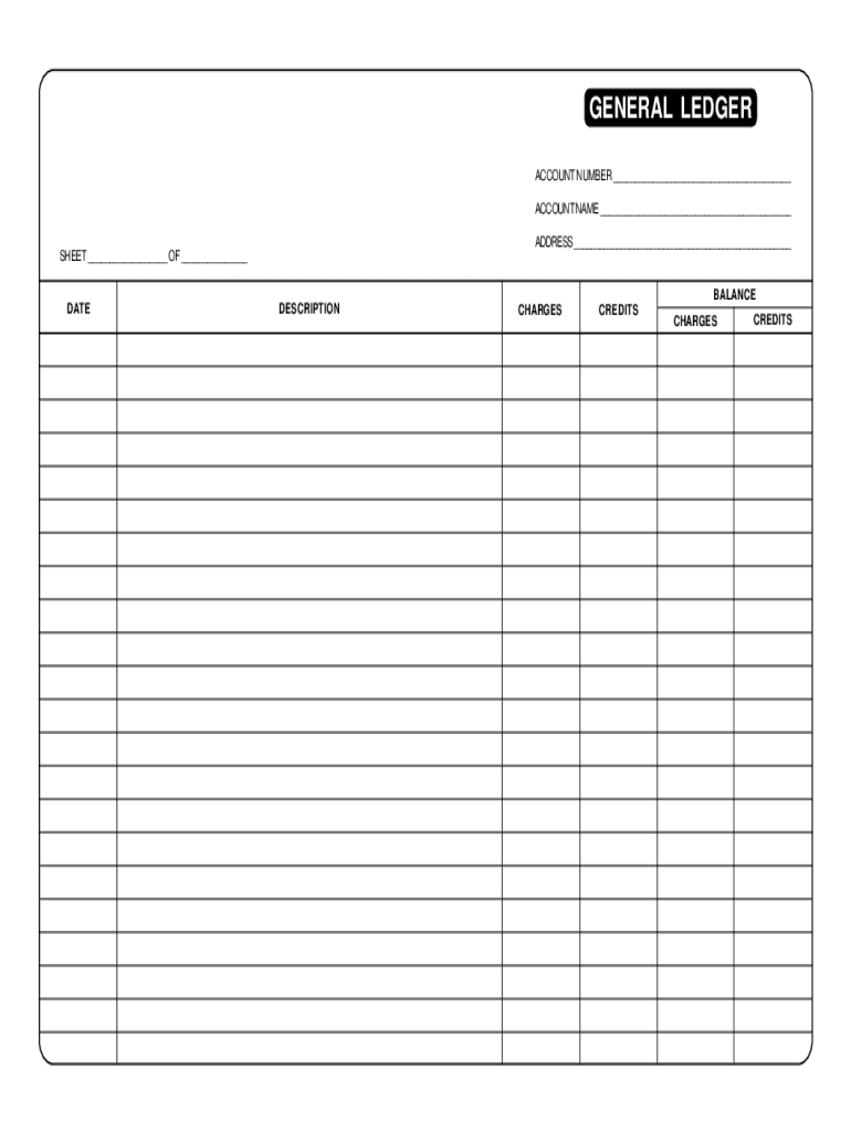 Printable Accounting Ledger Template Pdf Fill Online Printable Fillable Blank PdfFiller