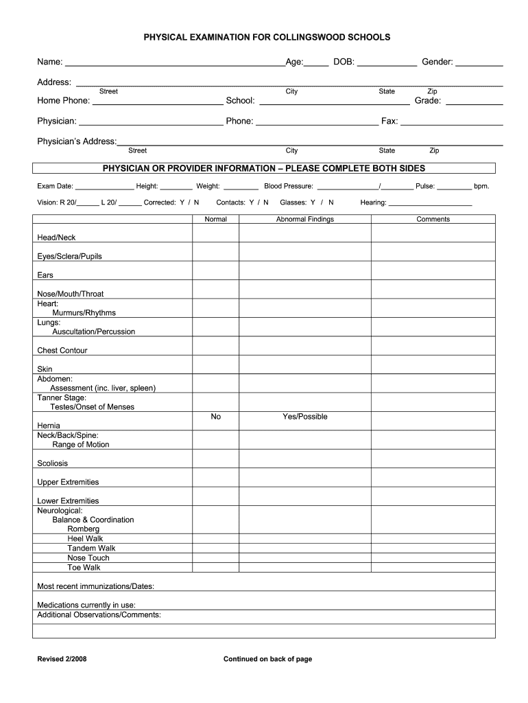 Printable Basic Physical Exam Form Pdf Fill Out Sign Online DocHub Printable Basic Physical Exam Form Pdf Fill Out Sign Online DocHub