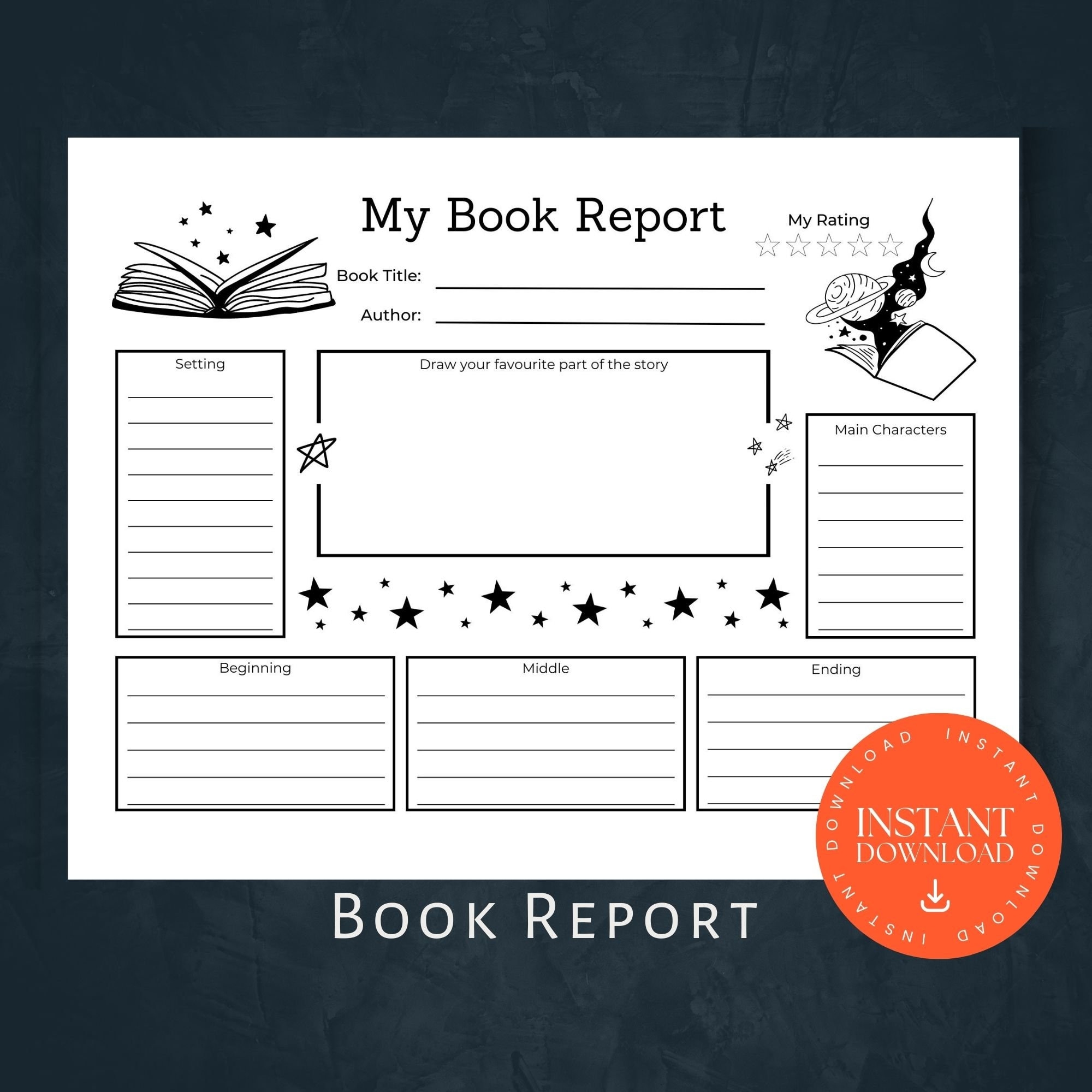 Printable Book Report INSTANT DOWNLOAD Printable Activity Book Report Template Book Review Book Report Printable Home School Reading Etsy Printable Book Report INSTANT DOWNLOAD Printable Activity Book Report Template Book Review Book Report Printable Home School Reading Etsy