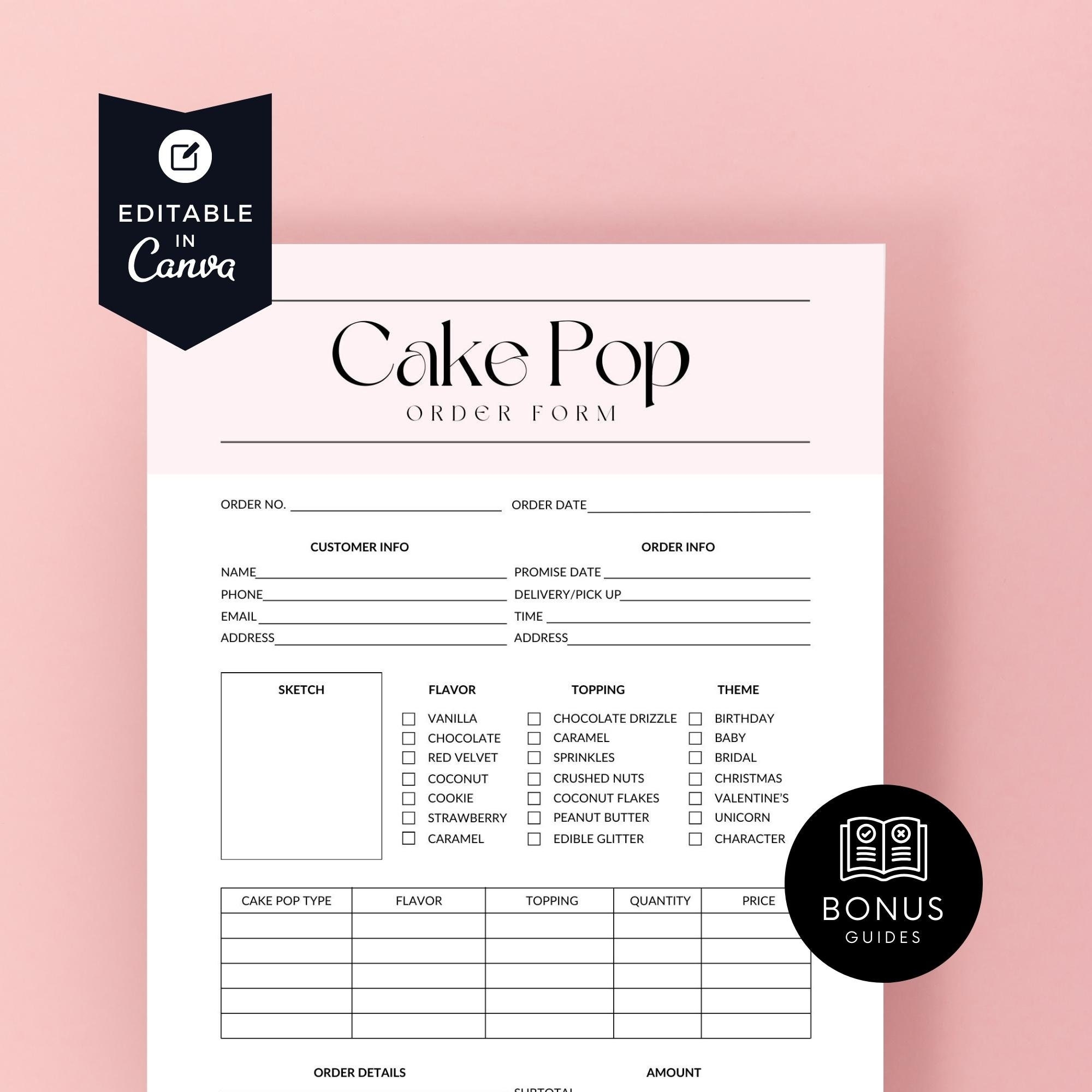 cake order forms