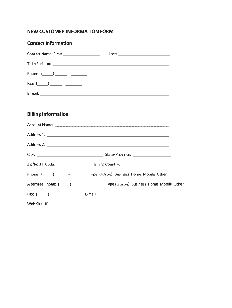 Printable Contact Information Form Fill Out Sign Online DocHub