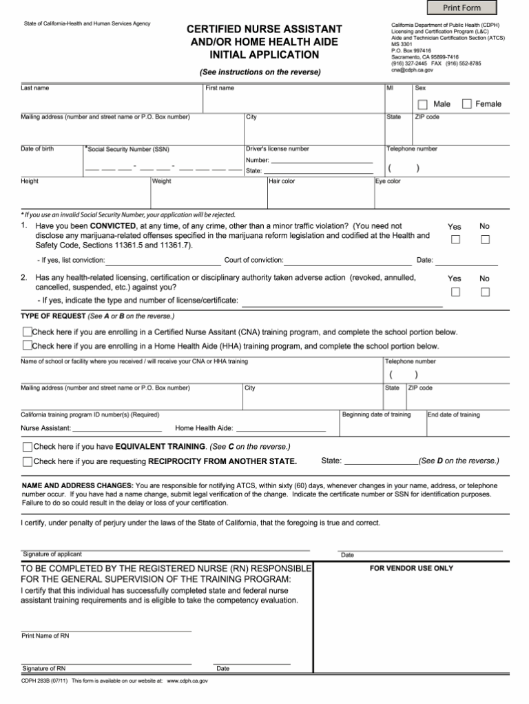 Printable Employment Application California Printable Party Favors