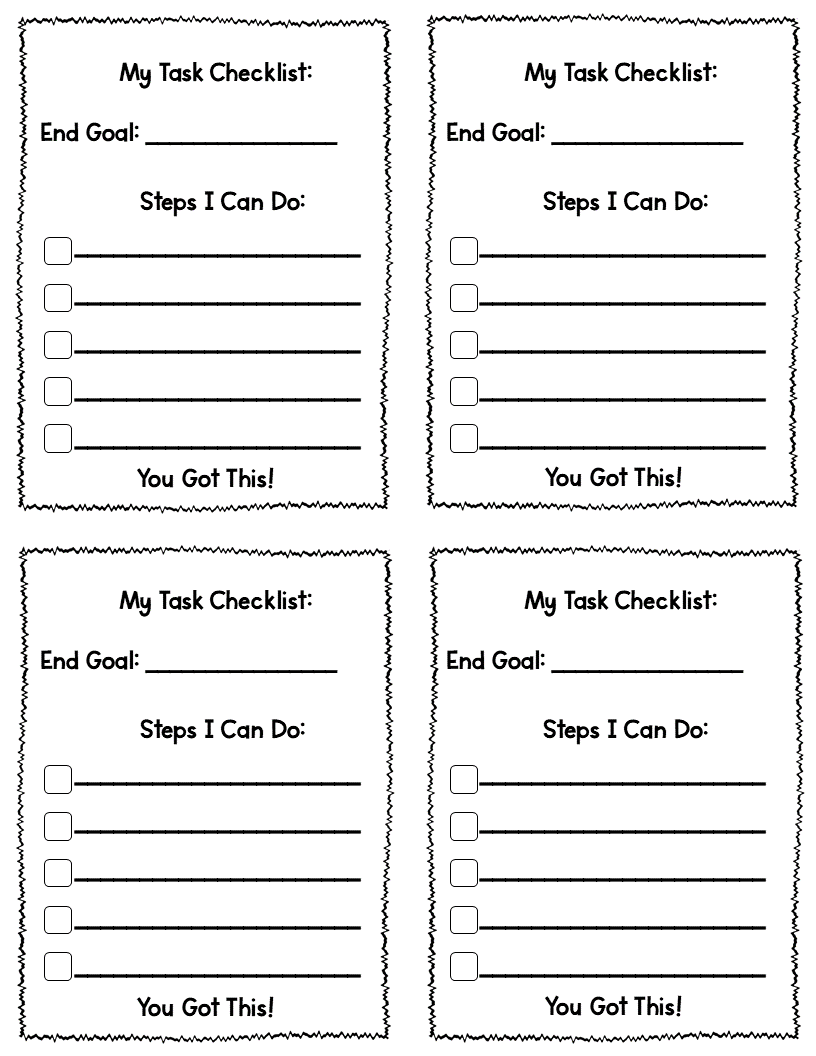 printable classroom checklist form