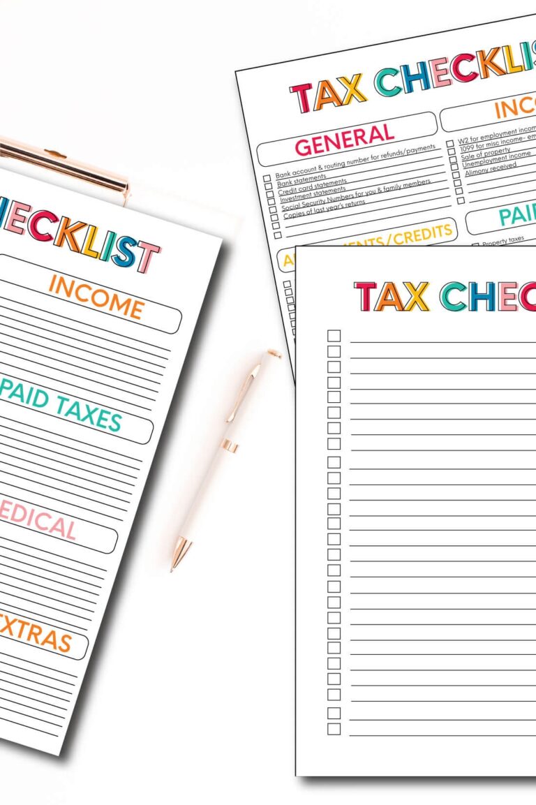 Printable Tax Forms For Your Budget Binder
