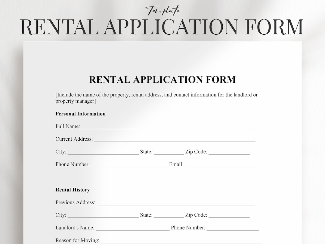 rental form rental form