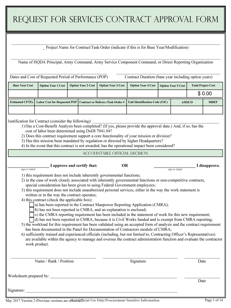 Request For Services Contract Approval Form Fill Out Sign Online DocHub