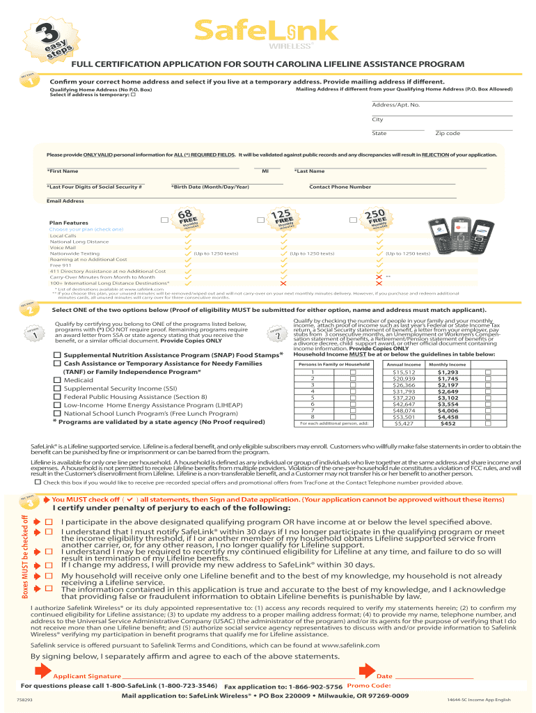 Safelink Wireless Application Fill Out Sign Online DocHub