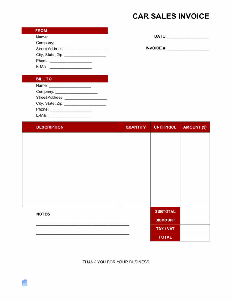 Sales Invoice Template Invoice Maker
