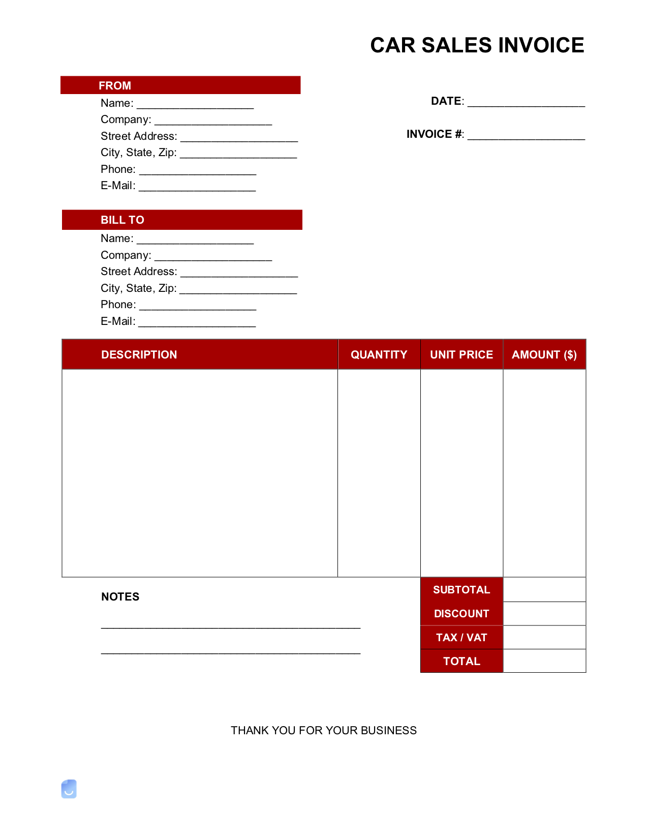 Sales Invoice Template Invoice Maker
