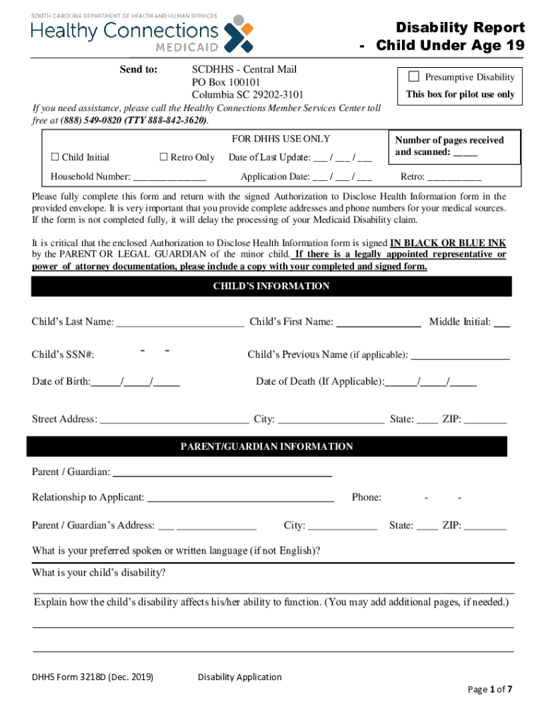 Sc Department Of Disabilities And Special Needs Permission To Evaluate Tefra Application Form Fill Out Sign Online DocHub