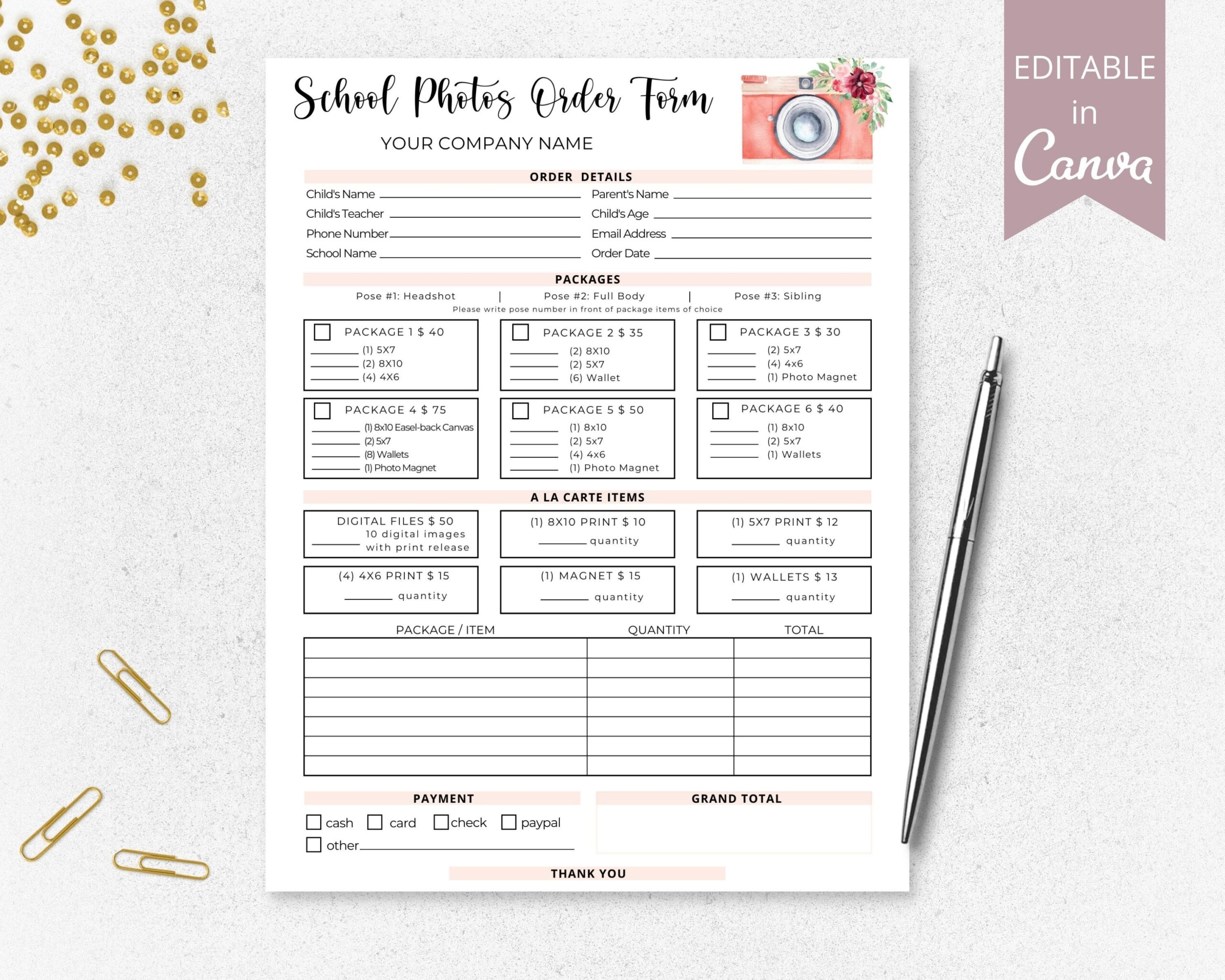 School Photography Order Form I Editable Canva Template I Preschool Photos Order Form Printable Photography Order Forms Photo Invoice Etsy School Photography Order Form I Editable Canva Template I Preschool Photos Order Form Printable Photography Order Forms Photo Invoice Etsy