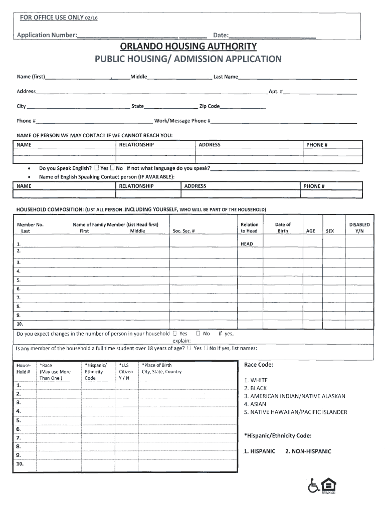 Section 8 Orlando Application Fill Online Printable Fillable Blank PdfFiller