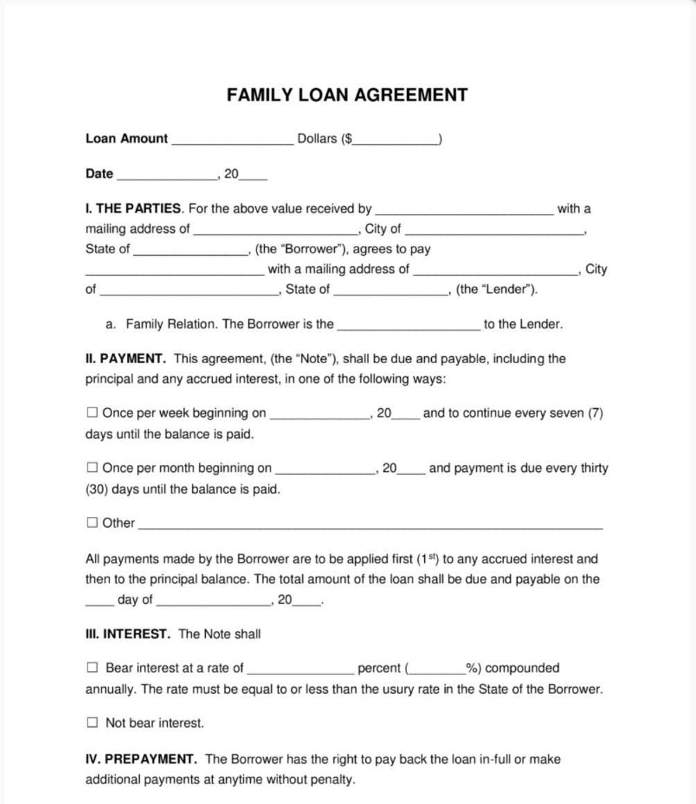 loan agreements