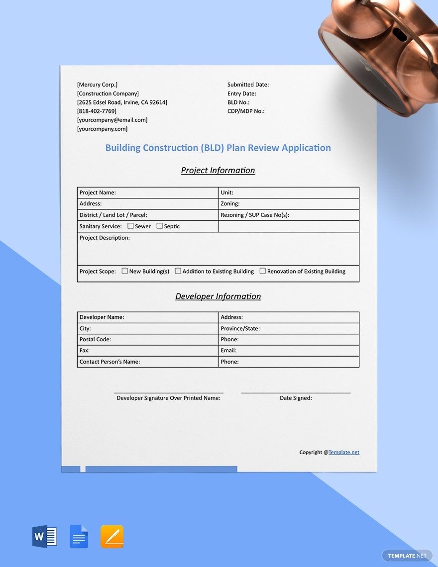 Simple Construction Form Template In Word Pages Google Docs Download Template