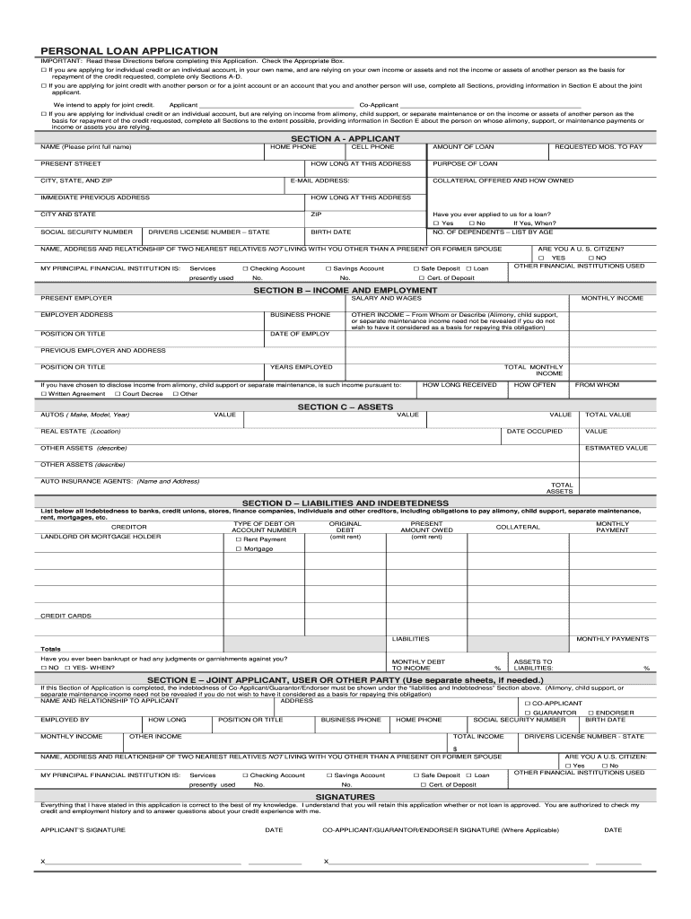 Simple Loan Application Form Pdf Fill Out Sign Online DocHub