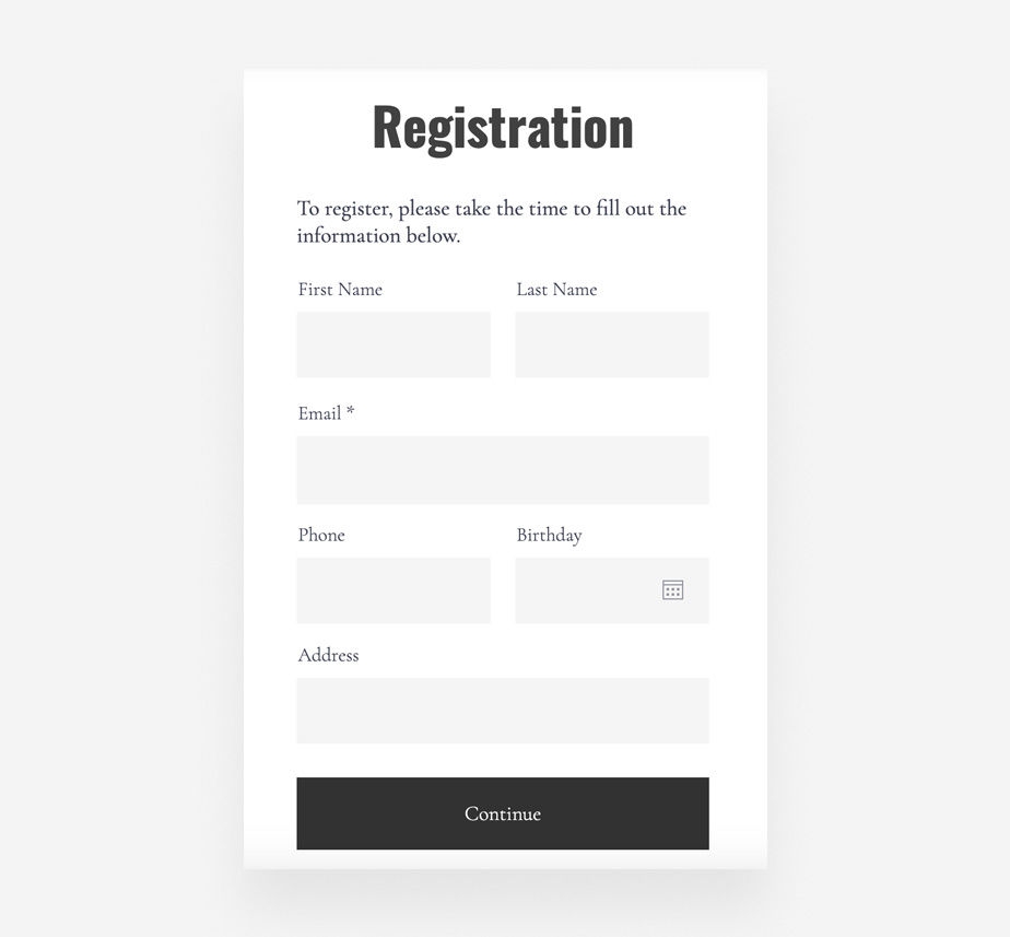contact form sample