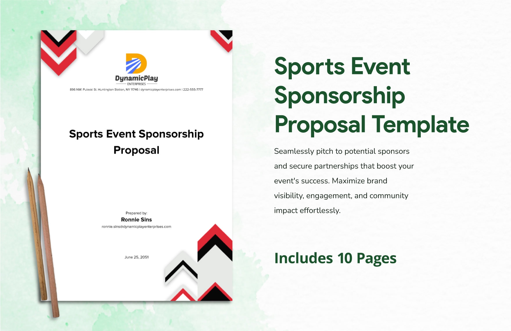 Sports Event Sponsorship Proposal Template In PDF Word Google Docs Download Template
