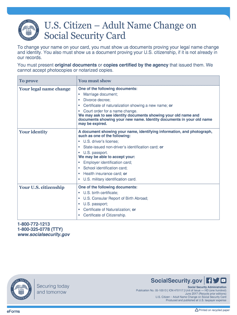 Ssa Name Change Form Fill Online Printable Fillable Blank PdfFiller