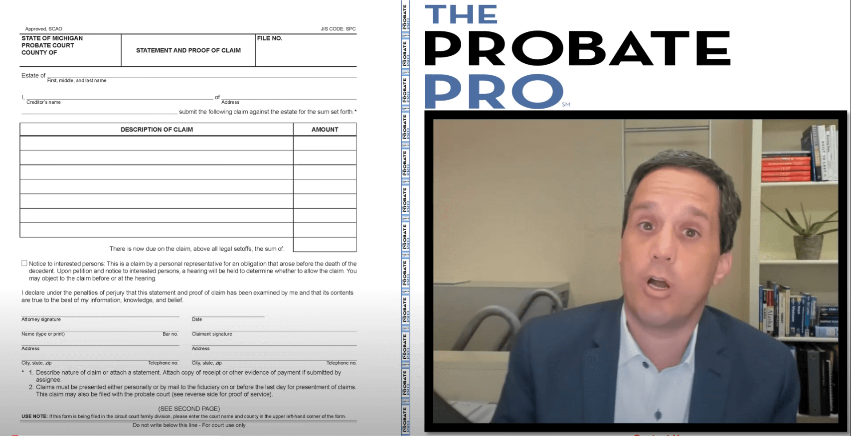 Statement And Proof Of Claim The Probate Pro Statement And Proof Of Claim The Probate Pro