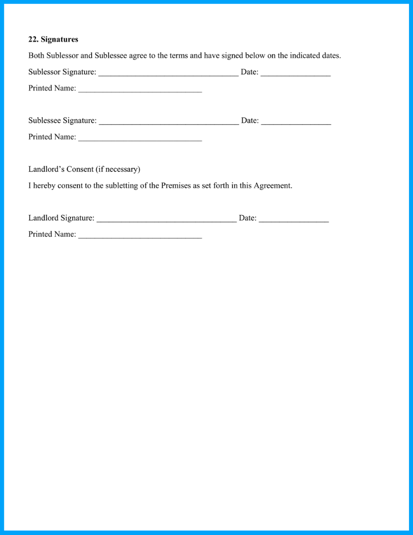 Sublease Agreement NYC Free Template To Sublet In New York