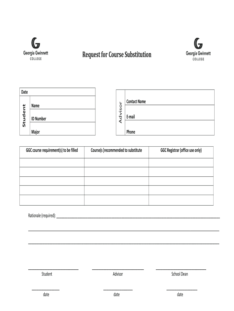 Substitution Form Fill Out Sign Online DocHub
