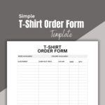 T shirt Order Form Template Customizable Order Form Printable Etsy