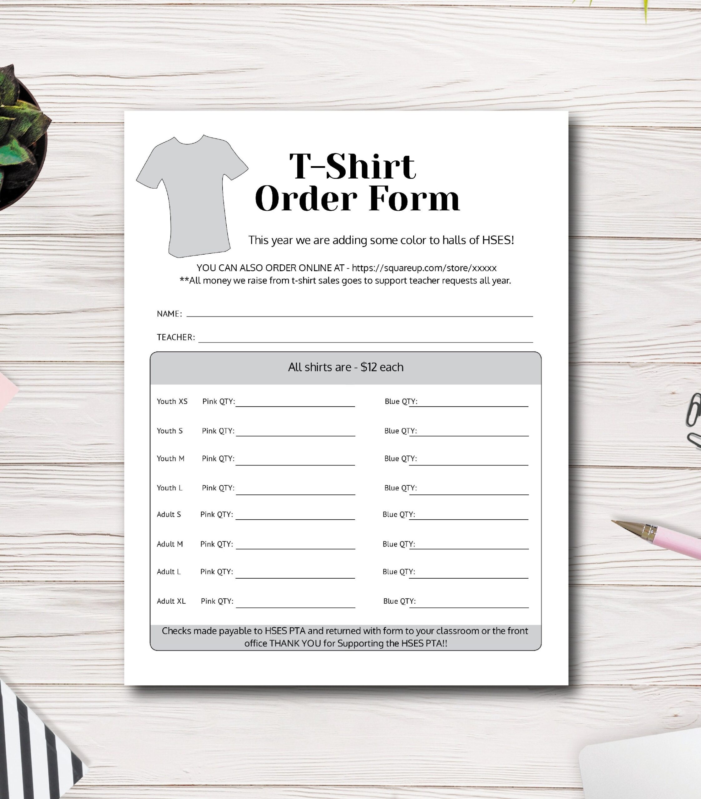 T shirt Order Form Template PTA PTSA PTO Church Fundraiser Flyer Template Printable File Edit Yourself Easy To Use Template Etsy Norway T shirt Order Form Template PTA PTSA PTO Church Fundraiser Flyer Template Printable File Edit Yourself Easy To Use Template Etsy Norway