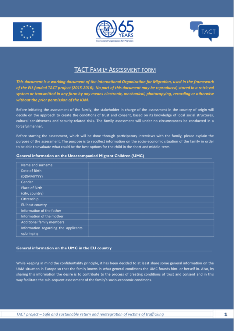 TACT Family Assessment Form RESPECT