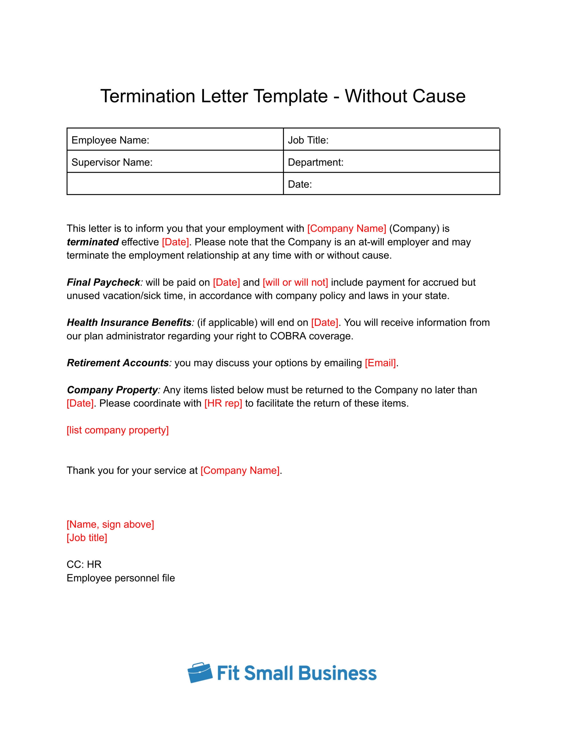 Termination Letter Types What To Include Templates Termination Letter Types What To Include Templates
