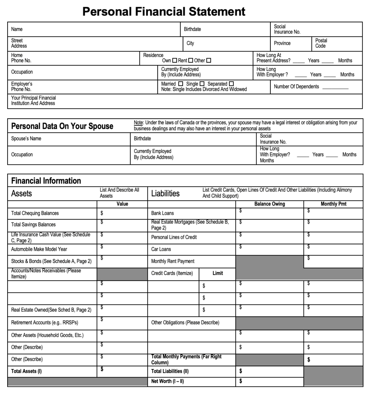 The Important Role Of Personal Financial Statements In Divorce Mercer Capital