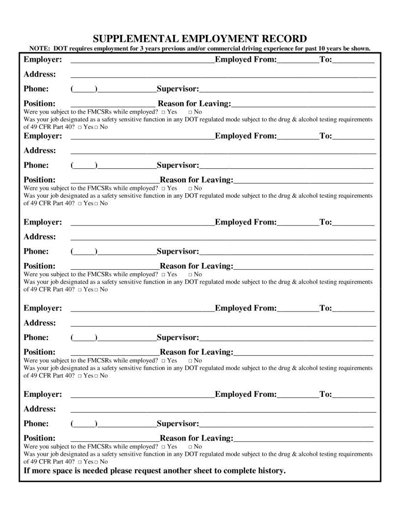 Truck Driver Job Form Fill Out Printable PDF Forms Online