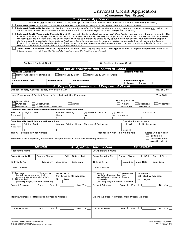 Universal Credit Application Form Example Fill Out Sign Online DocHub