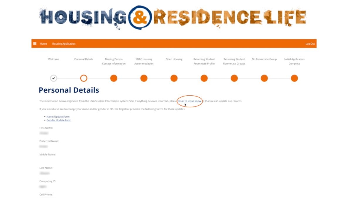 housing application form housing application form