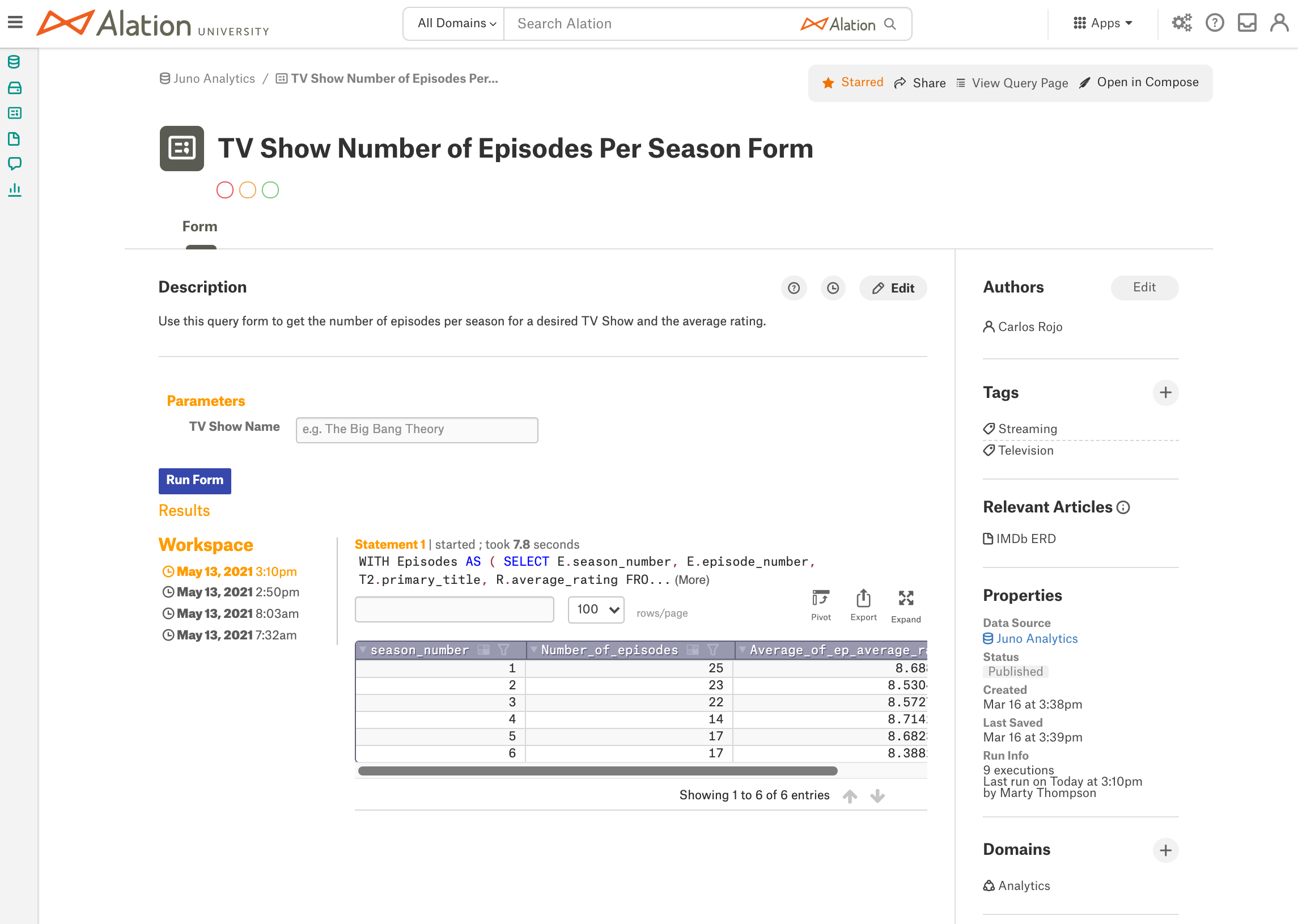 Use Query Forms Alation User Guide Use Query Forms Alation User Guide