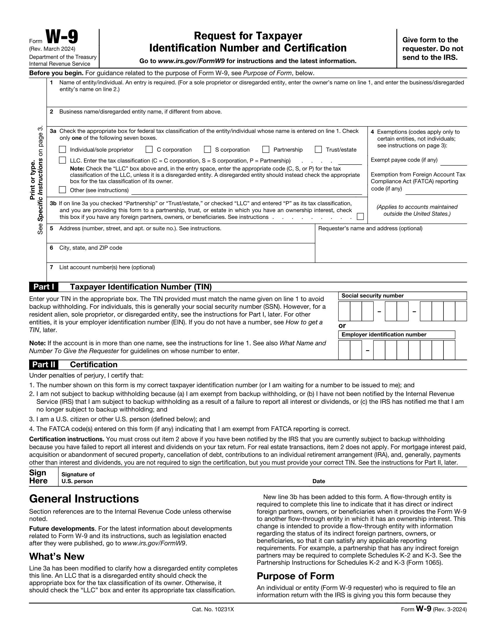 W 9 Form For 2024 Fill Out Save Print With Our PDF Editor W 9 Form For 2024 Fill Out Save Print With Our PDF Editor