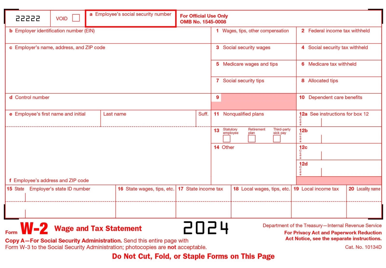 W2 Form Generate Printable W2 Form Online At StubCreator