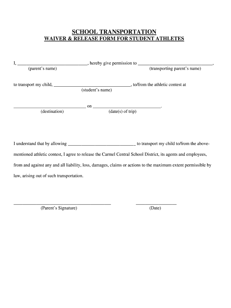 Waiver Sample Format Fill Out Sign Online DocHub