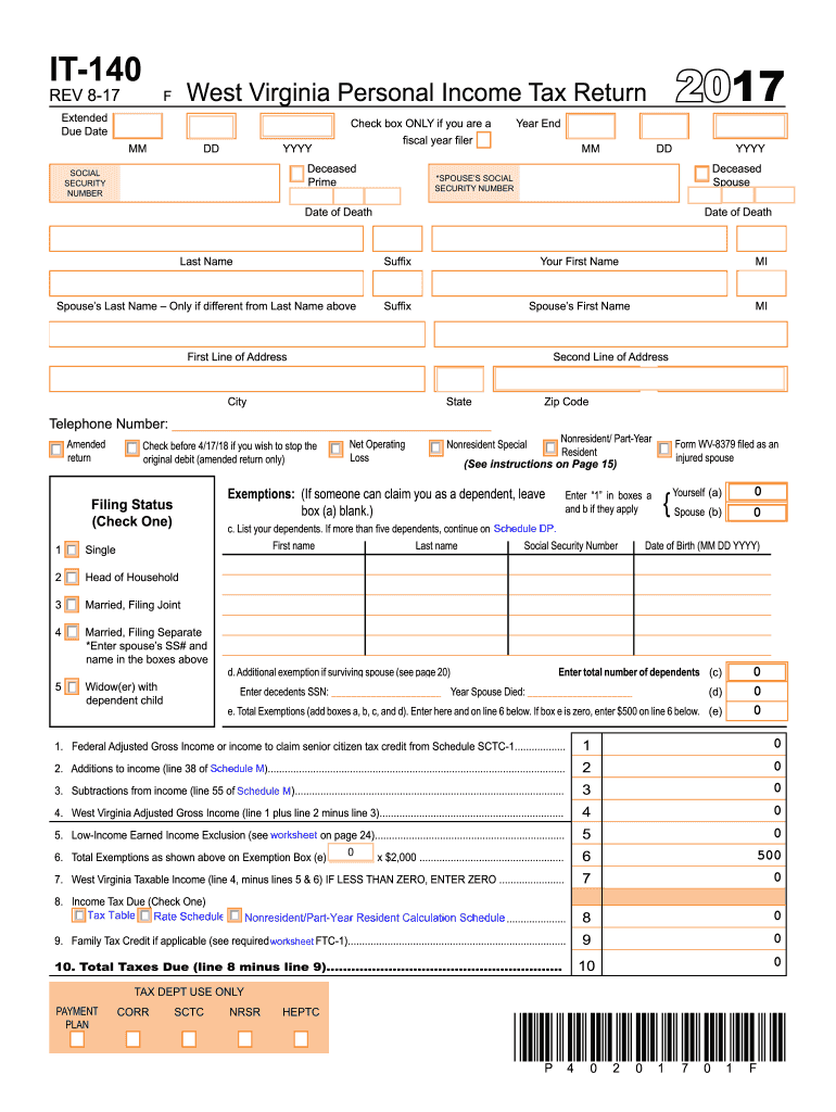 Wv State Tax Forms Fill Out Sign Online DocHub